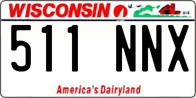 WI license plate 511NNX