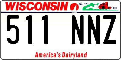 WI license plate 511NNZ
