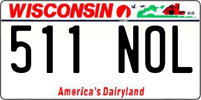 WI license plate 511NOL