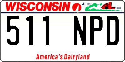 WI license plate 511NPD