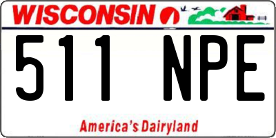 WI license plate 511NPE