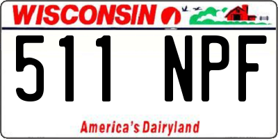 WI license plate 511NPF