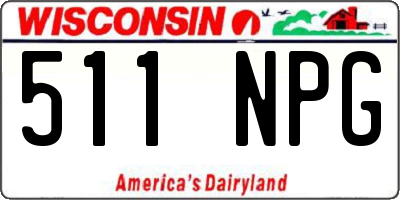 WI license plate 511NPG