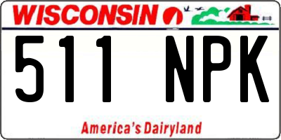 WI license plate 511NPK