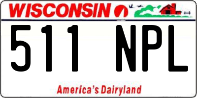 WI license plate 511NPL