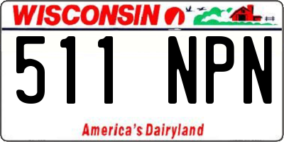 WI license plate 511NPN