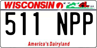 WI license plate 511NPP