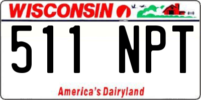 WI license plate 511NPT