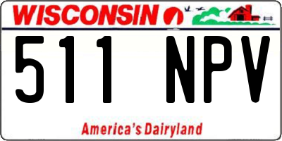 WI license plate 511NPV