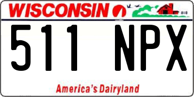 WI license plate 511NPX