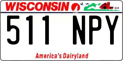 WI license plate 511NPY