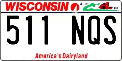 WI license plate 511NQS