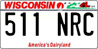 WI license plate 511NRC