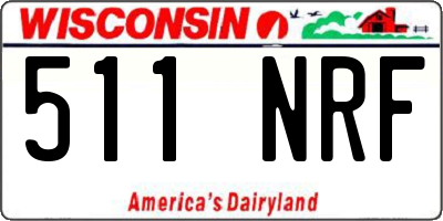 WI license plate 511NRF