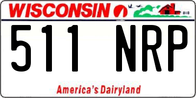 WI license plate 511NRP