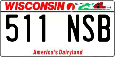 WI license plate 511NSB