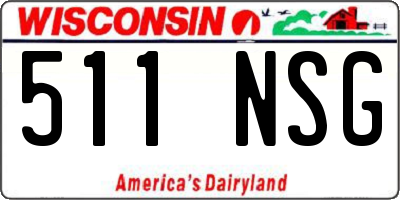 WI license plate 511NSG