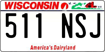 WI license plate 511NSJ