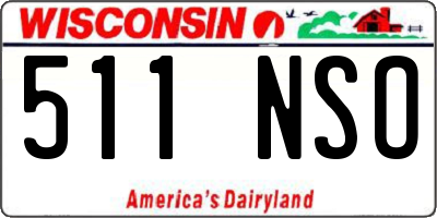 WI license plate 511NSO