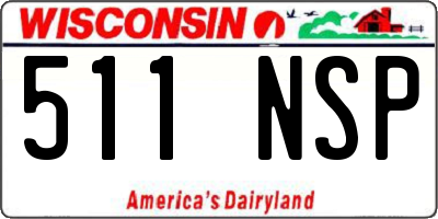 WI license plate 511NSP