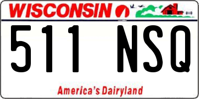 WI license plate 511NSQ