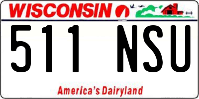 WI license plate 511NSU