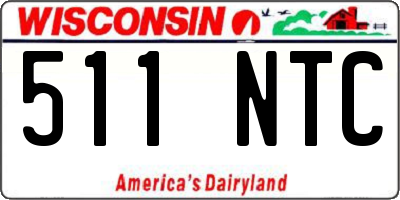 WI license plate 511NTC