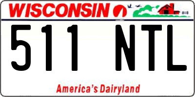 WI license plate 511NTL