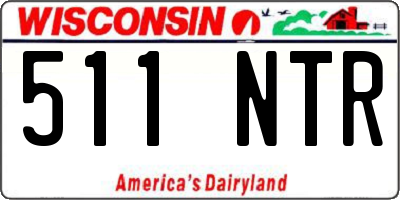 WI license plate 511NTR