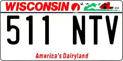 WI license plate 511NTV