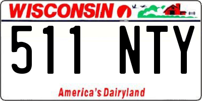 WI license plate 511NTY