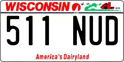 WI license plate 511NUD