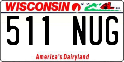 WI license plate 511NUG