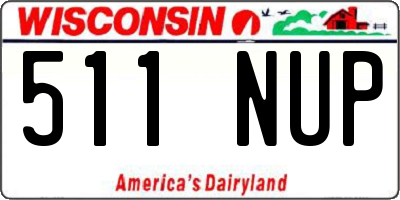 WI license plate 511NUP
