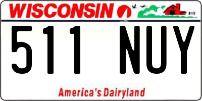 WI license plate 511NUY