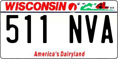 WI license plate 511NVA