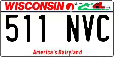 WI license plate 511NVC