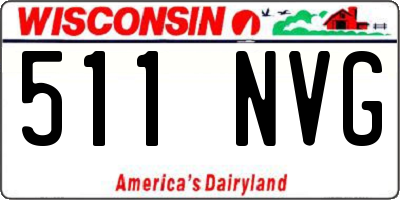 WI license plate 511NVG