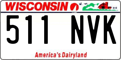 WI license plate 511NVK