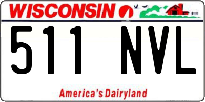 WI license plate 511NVL