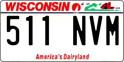 WI license plate 511NVM