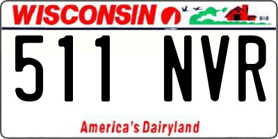 WI license plate 511NVR