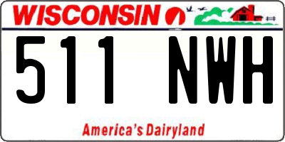 WI license plate 511NWH
