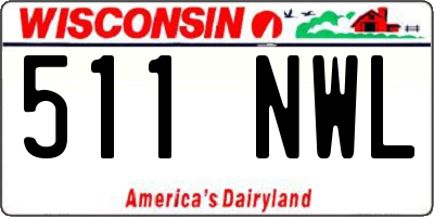 WI license plate 511NWL