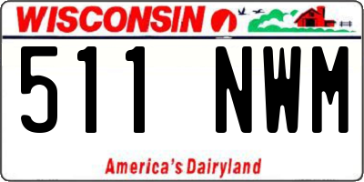 WI license plate 511NWM