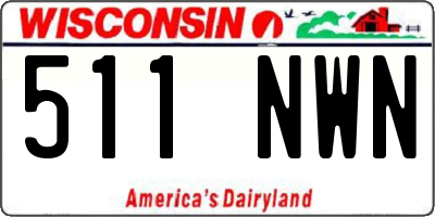 WI license plate 511NWN
