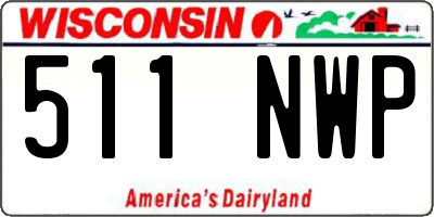 WI license plate 511NWP