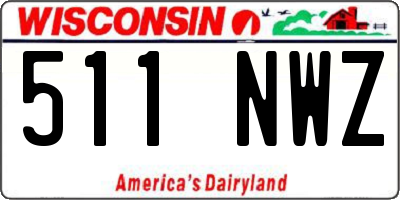 WI license plate 511NWZ