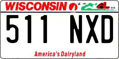 WI license plate 511NXD