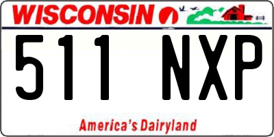 WI license plate 511NXP